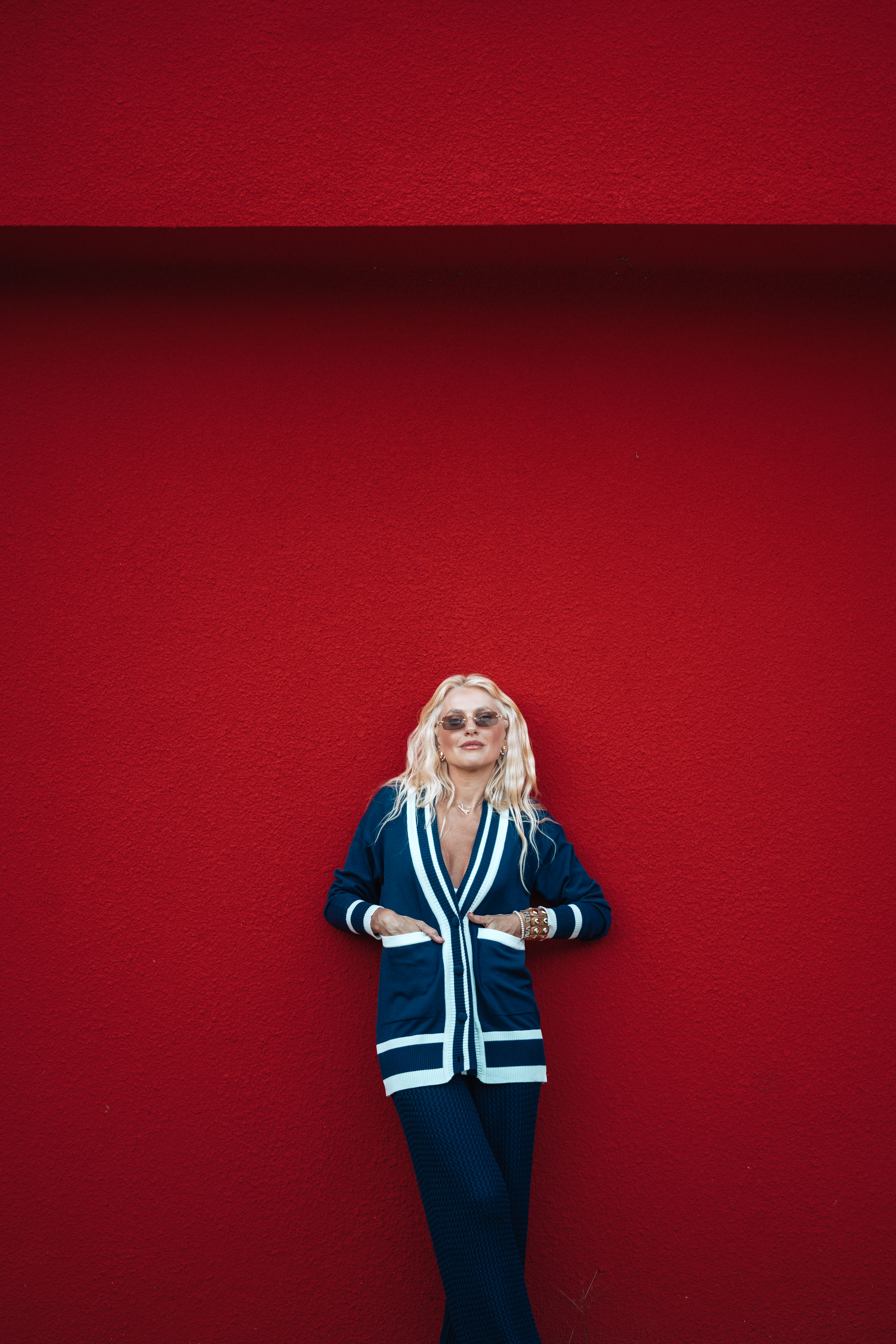 Cardigan Navy Azul Marinho - Tricô | Ana Vanin Brand